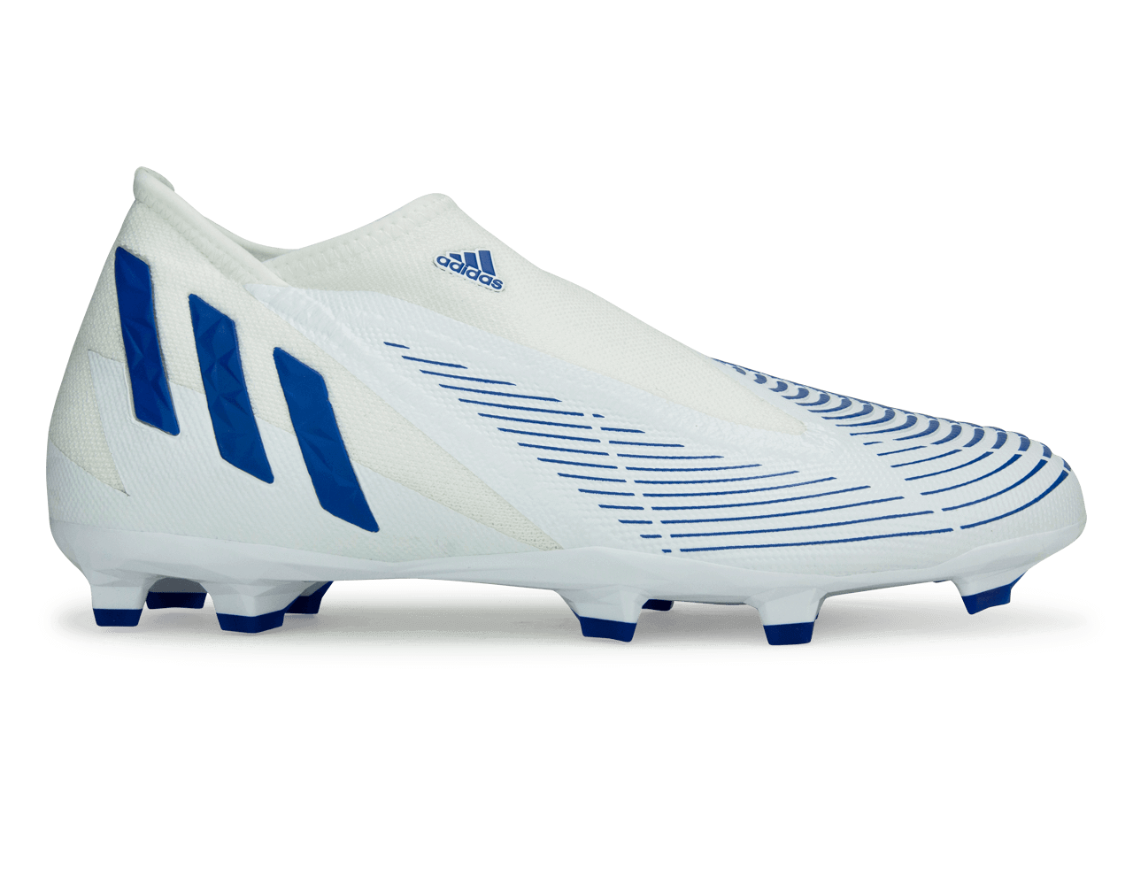 adidas Men's Predator Edge.3 LL FG White/Royal Blue Front