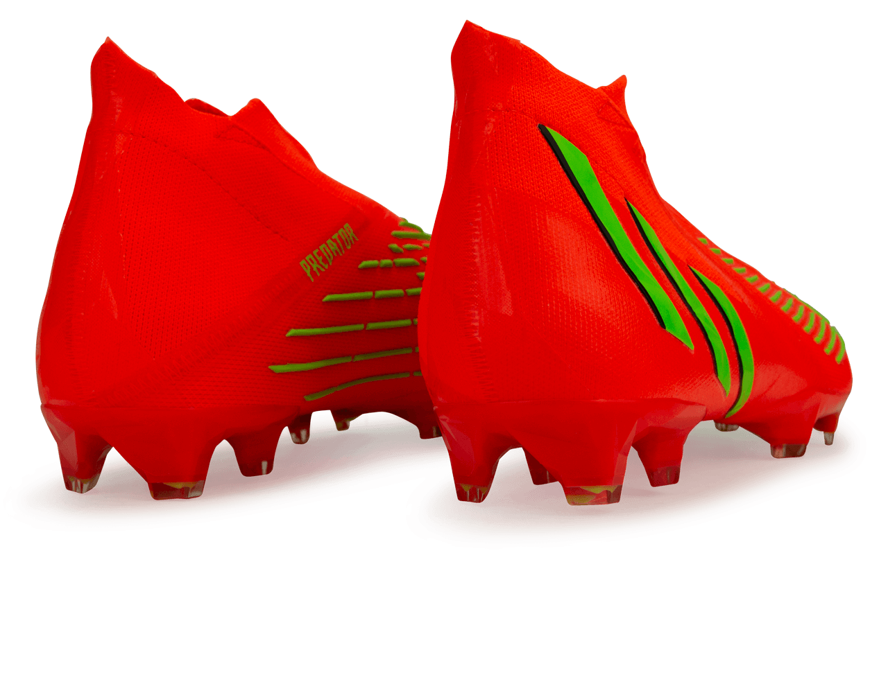 adidas Men's Predator Edge+ FG Solar Red/Black/Solar Green Rear