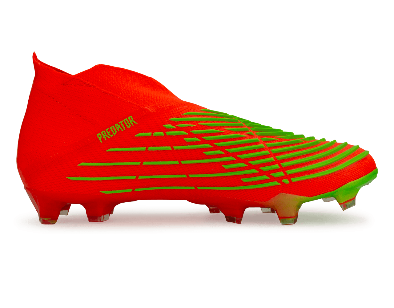 adidas Men's Predator Edge+ FG Solar Red/Black/Solar Green Side