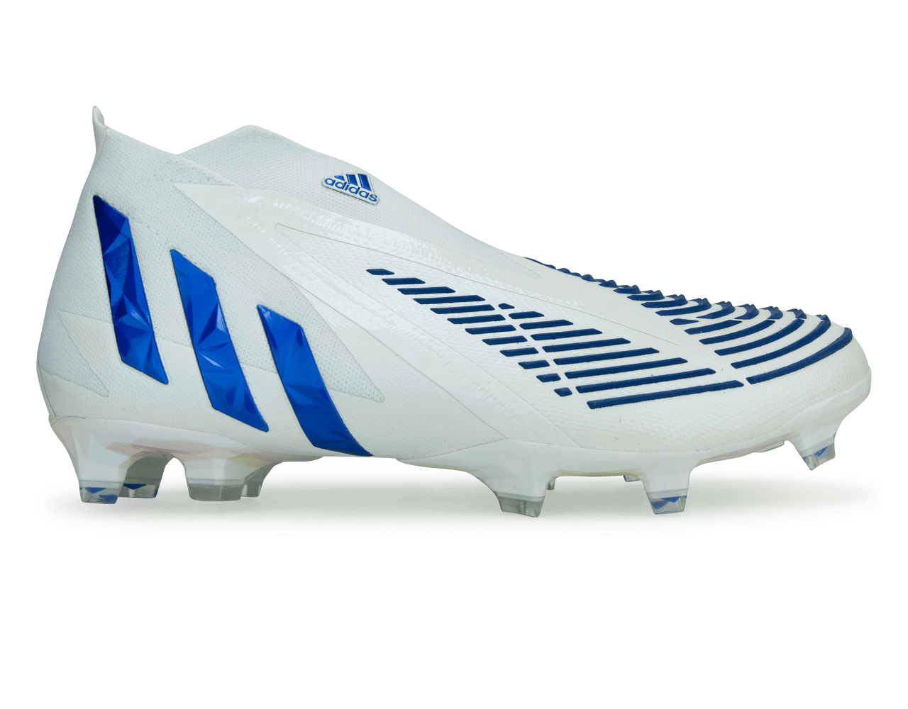 adidas Men's Predator Edge+ FG White/Hi Res Blue Front