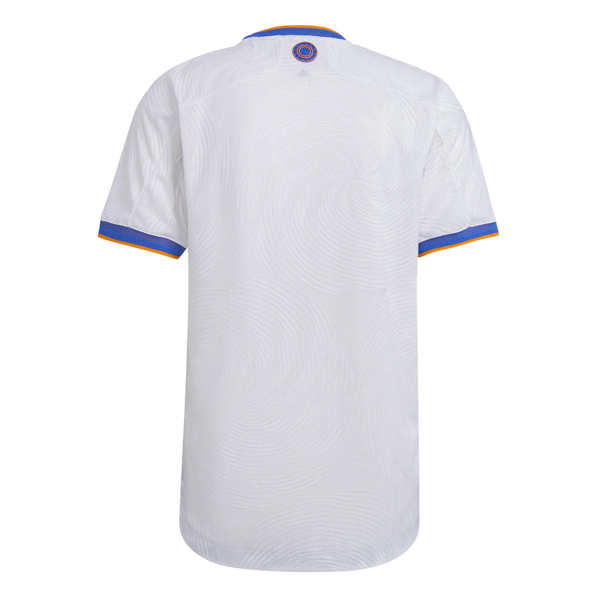 adidas Men's Real Madrid 2021/22 Authentic Home Jersey White/Blue Back