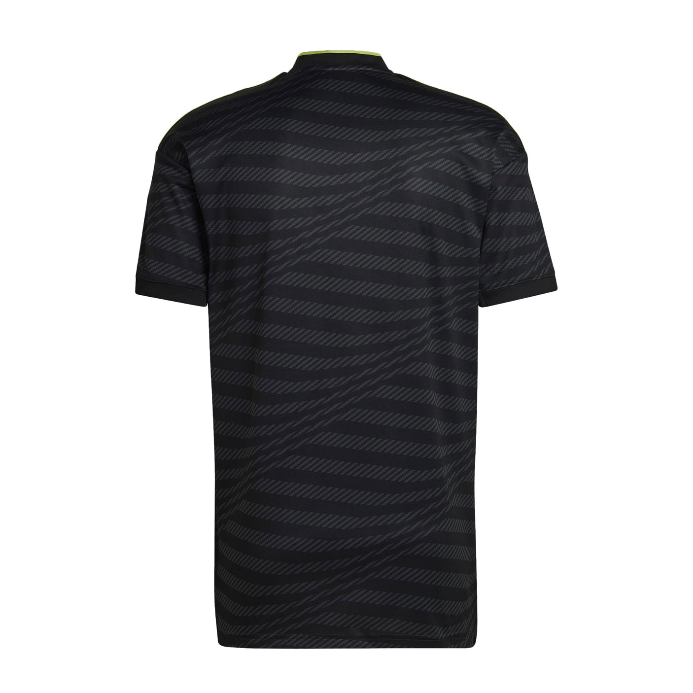 adidas Men's Real Madrid 2022/23 Third Jersey Black/Pulse Lime Back