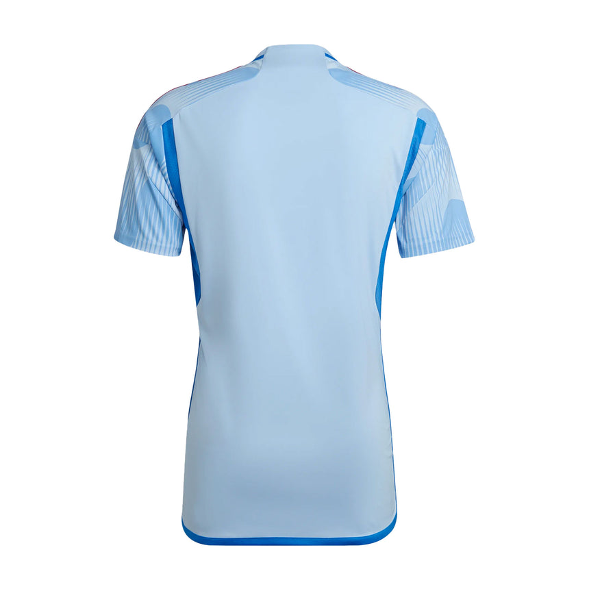 adidas Men's Spain 2022/23 Away Jersey Glow Blue Back