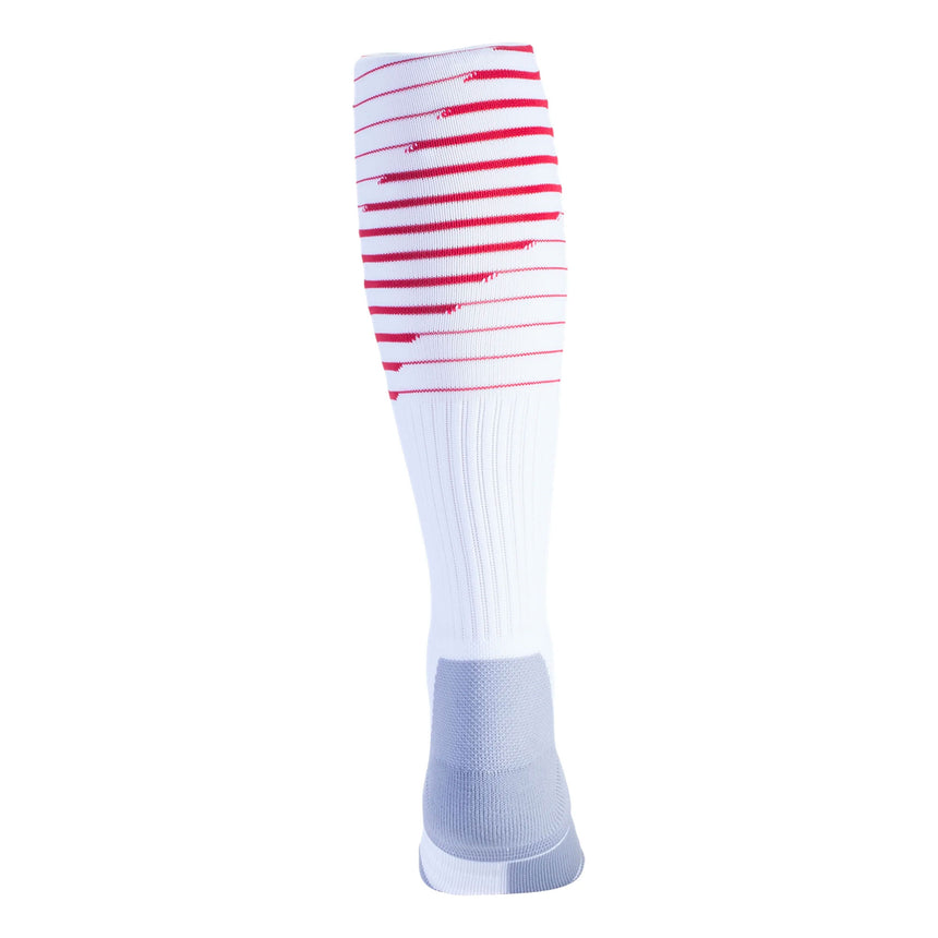 adidas Men's Team Speed II Soccer Socks White/Red Back
