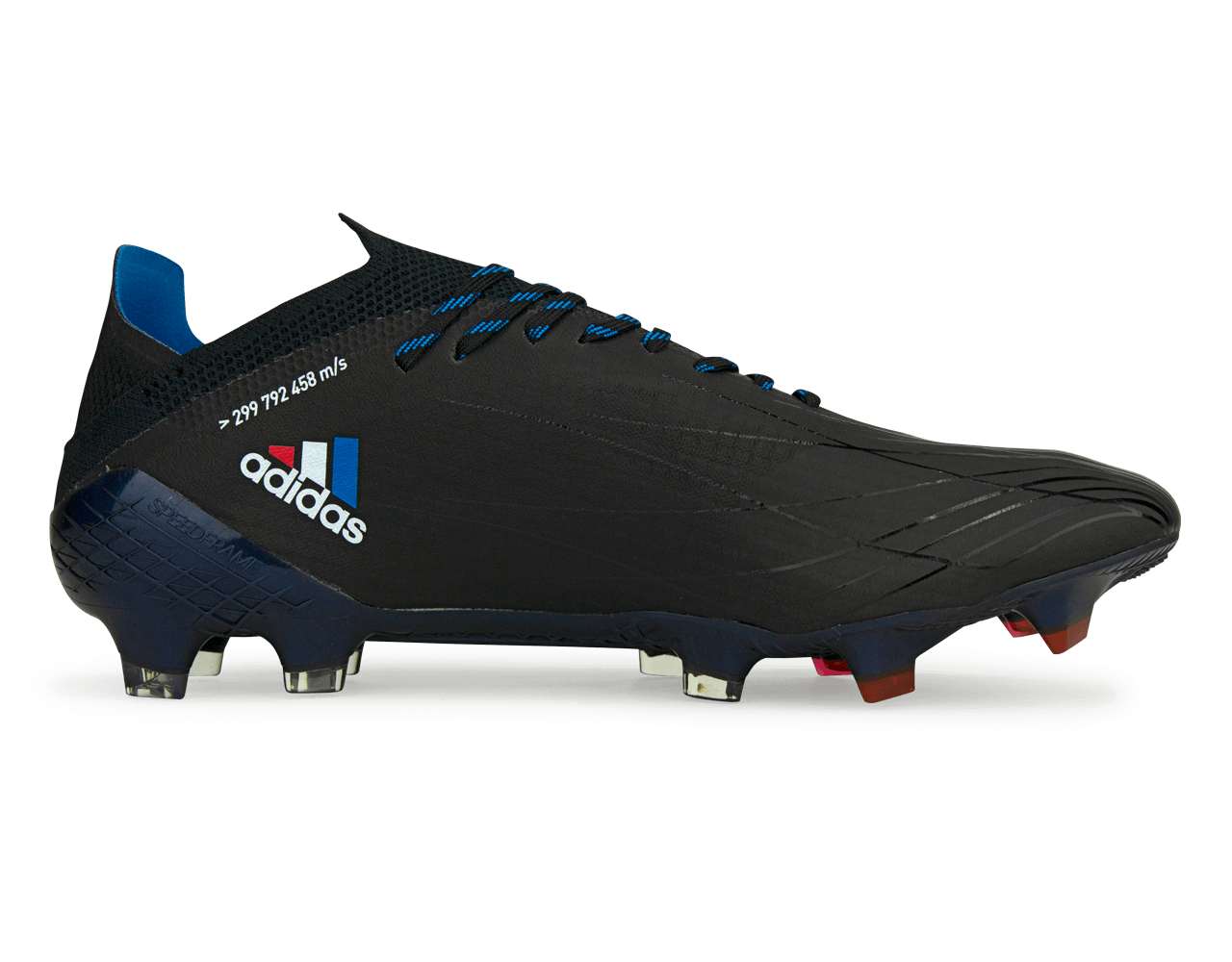 adidas Men's X Speedflow.1 FG Core Black/Vivid Red Side