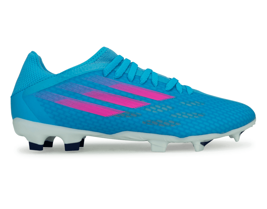 adidas Men's X Speedflow.3 FG Sky Blue/Pink/White Front