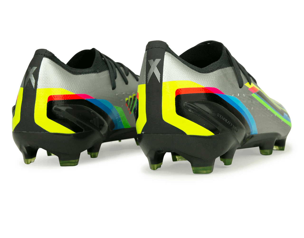 adidas Men's X SpeedPortal.1 FG Silver Metallic/Yellow Rear