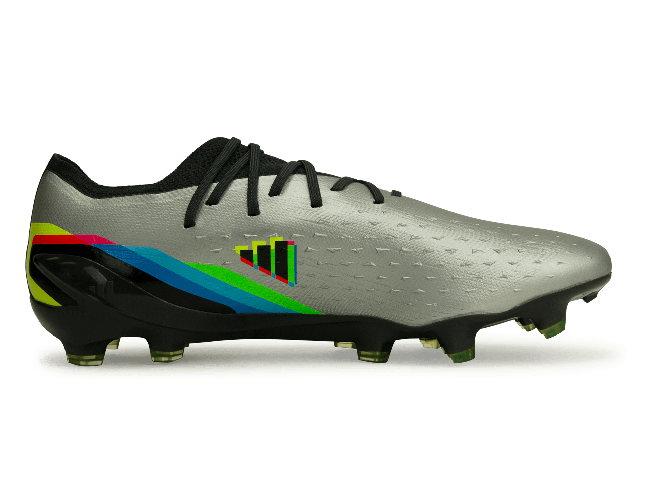 adidas Men's X SpeedPortal.1 FG Silver Metallic/Yellow Side