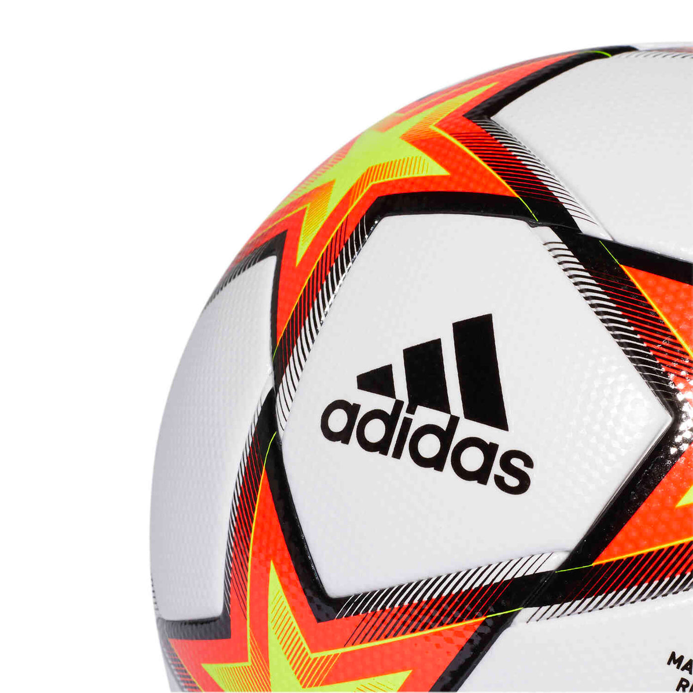 adidas UCL League Pyrostorm Ball White/Solar Red Logo