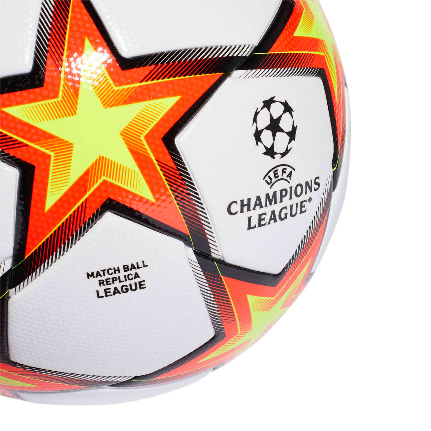 adidas UCL League Pyrostorm Ball White/Solar Red UEFA