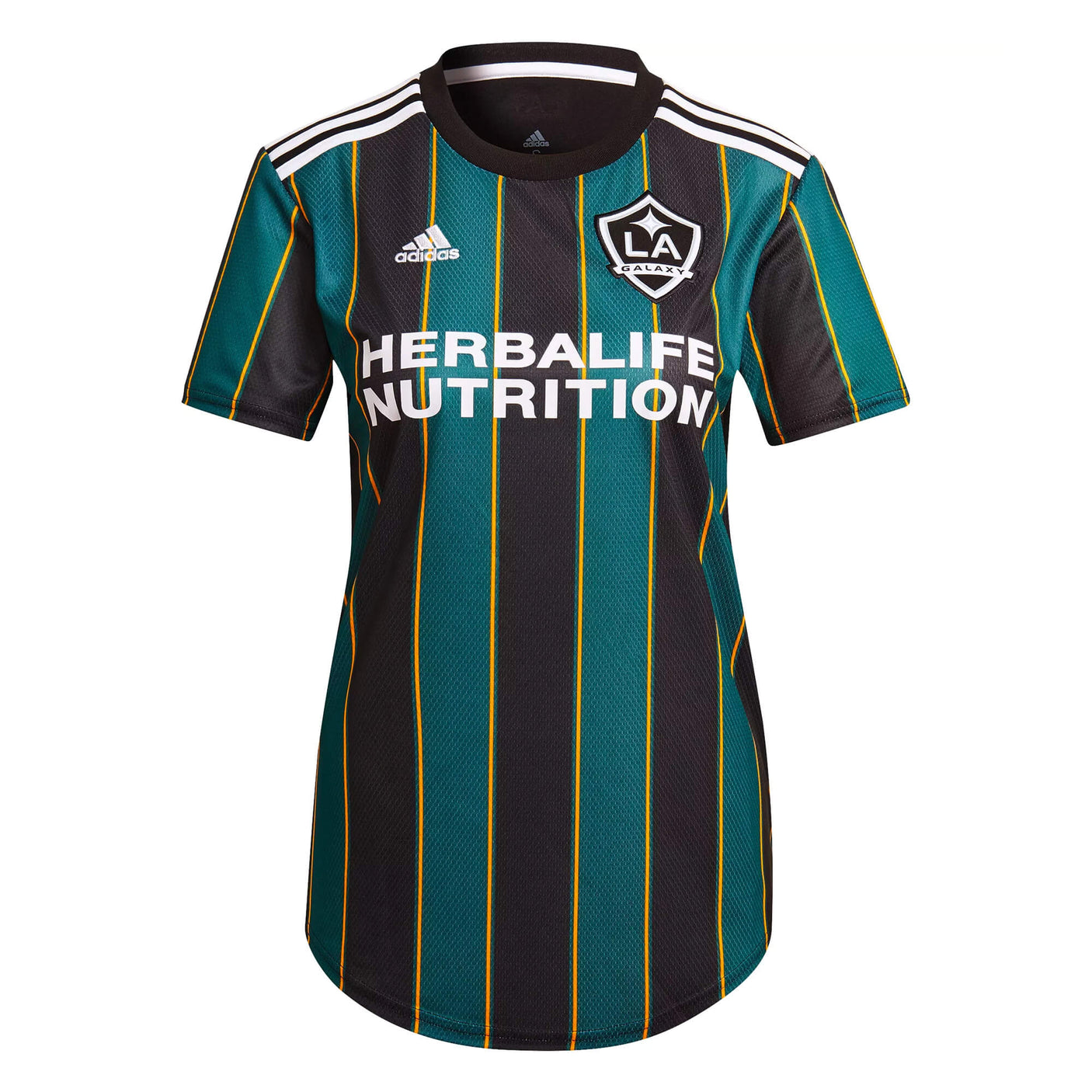 adidas Women's LA Galaxy 2021/22 Away Jersey Black/Tech Green Front