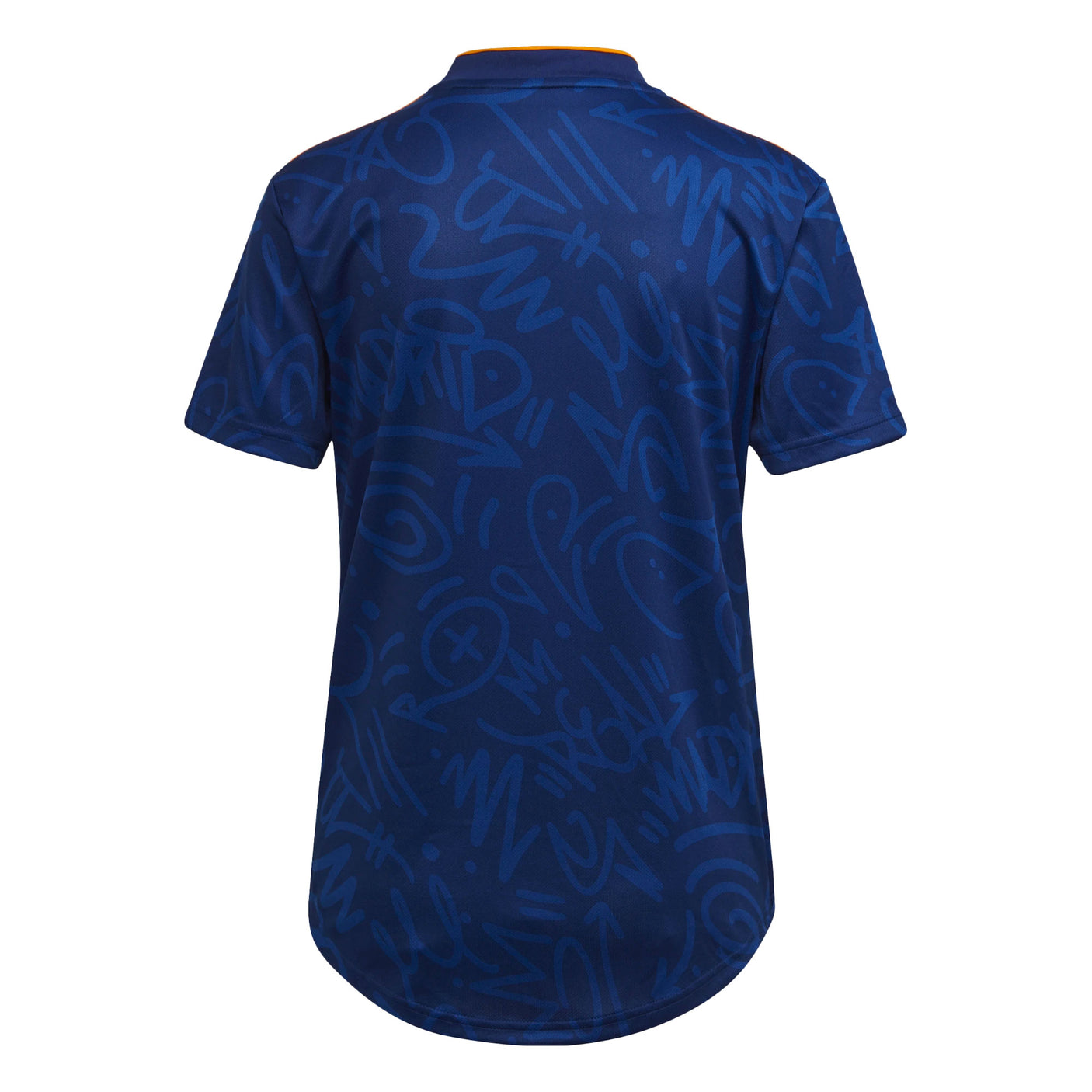 adidas Women's Real Madrid 2021/22 Away Jersey Victory Blue/Yellow Back