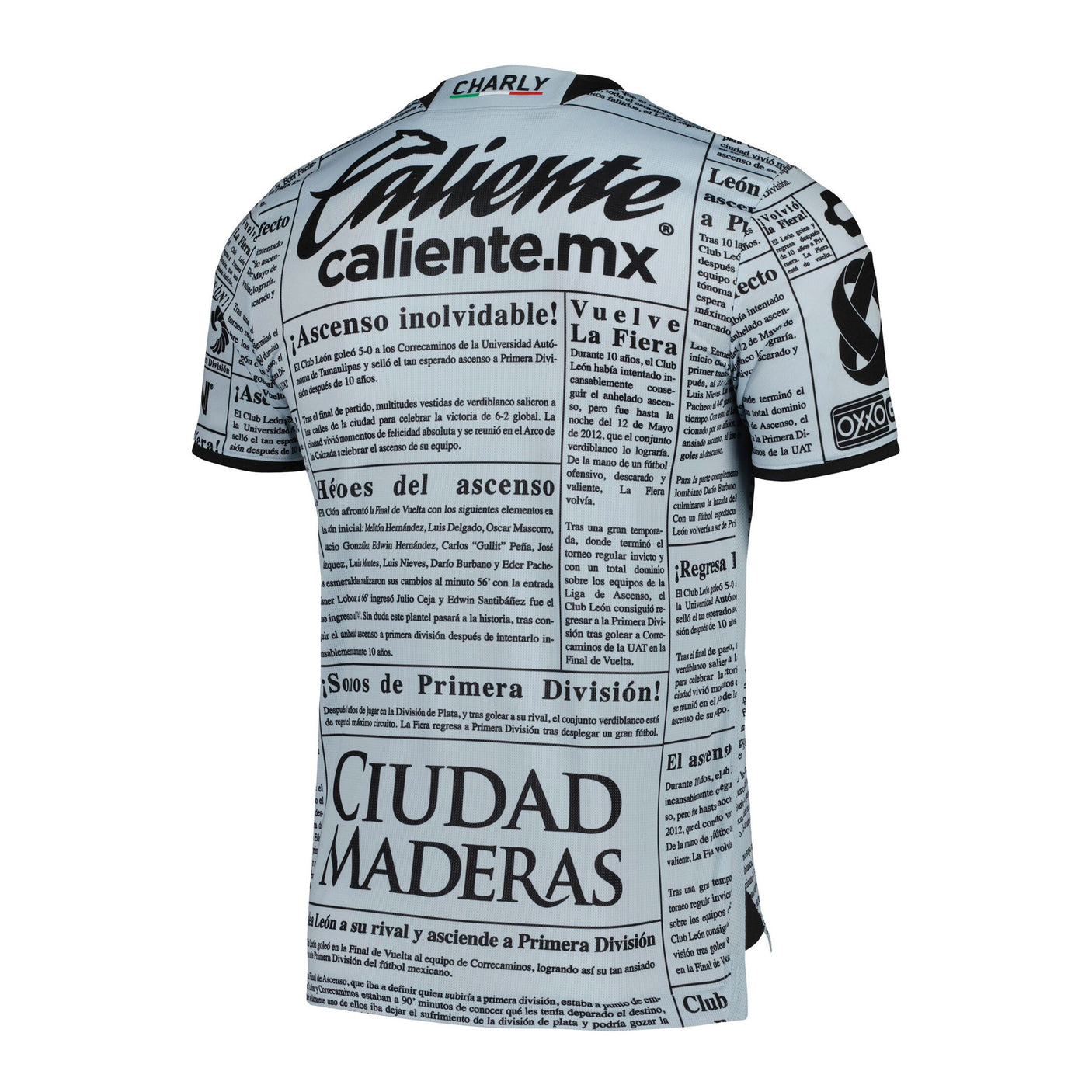 Charly Men's León 2022/23 Away Jersey Grey/Black Back