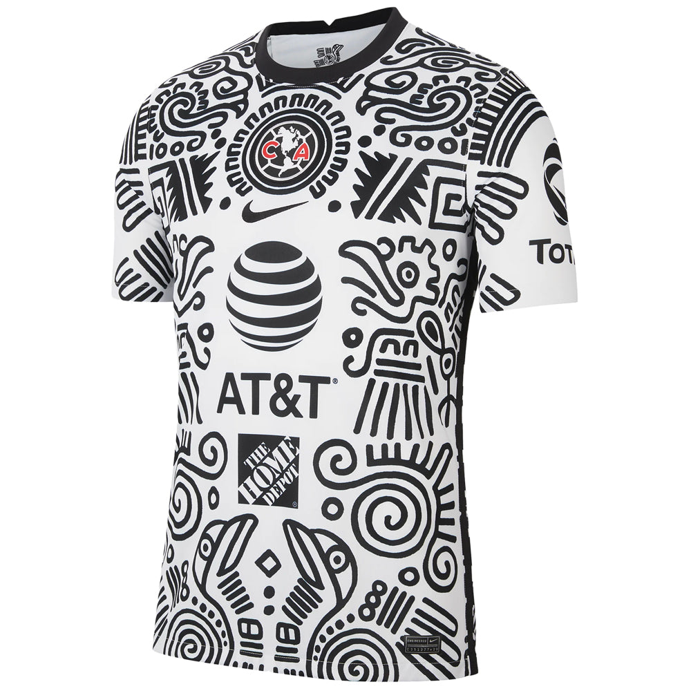 Nike Men's Club America 2020/21 Third Jersey White Black Front