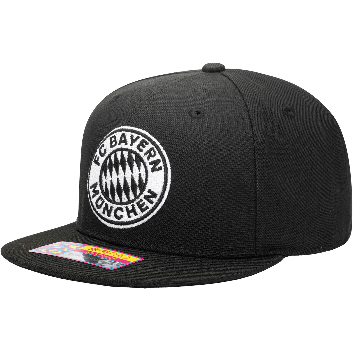 Fan Ink Bayern Hit Snap Back Hat Black/Silver Right