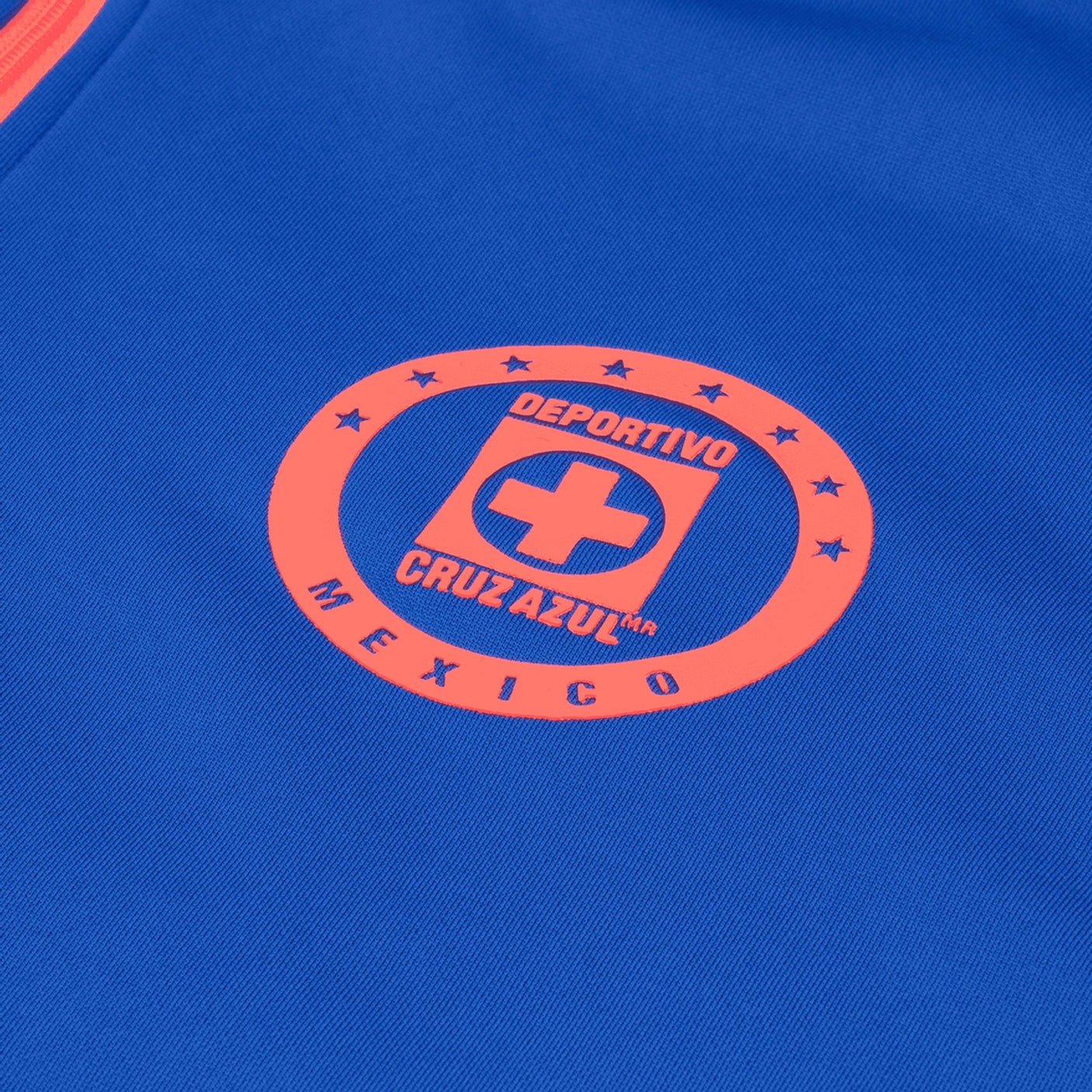 Joma Men's Cruz Azul 2021/22 Full Zip Jacket Royal/Orange Red Shield