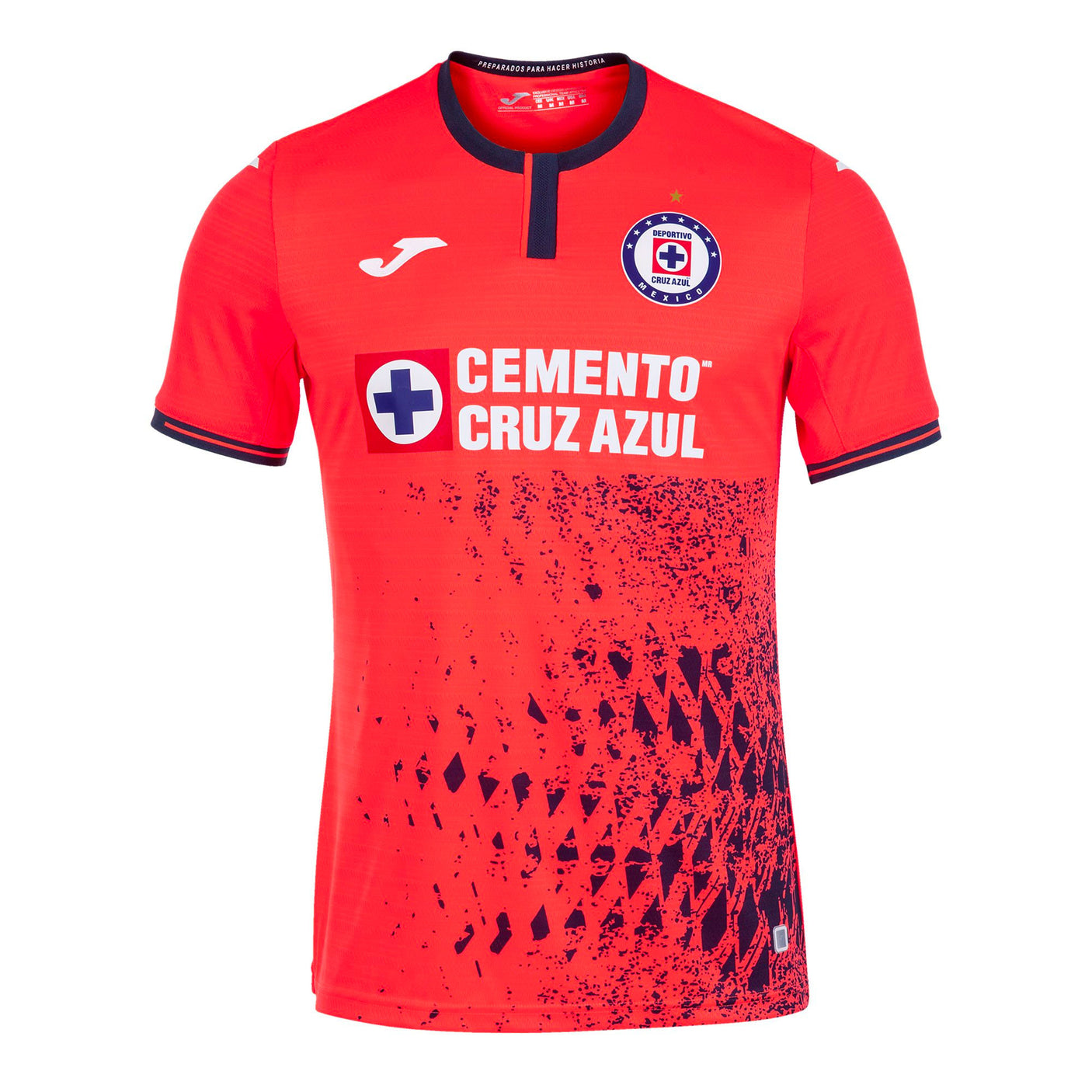 Joma Men's Cruz Azul 2021/22 Third Jersey Red Orange/White Front