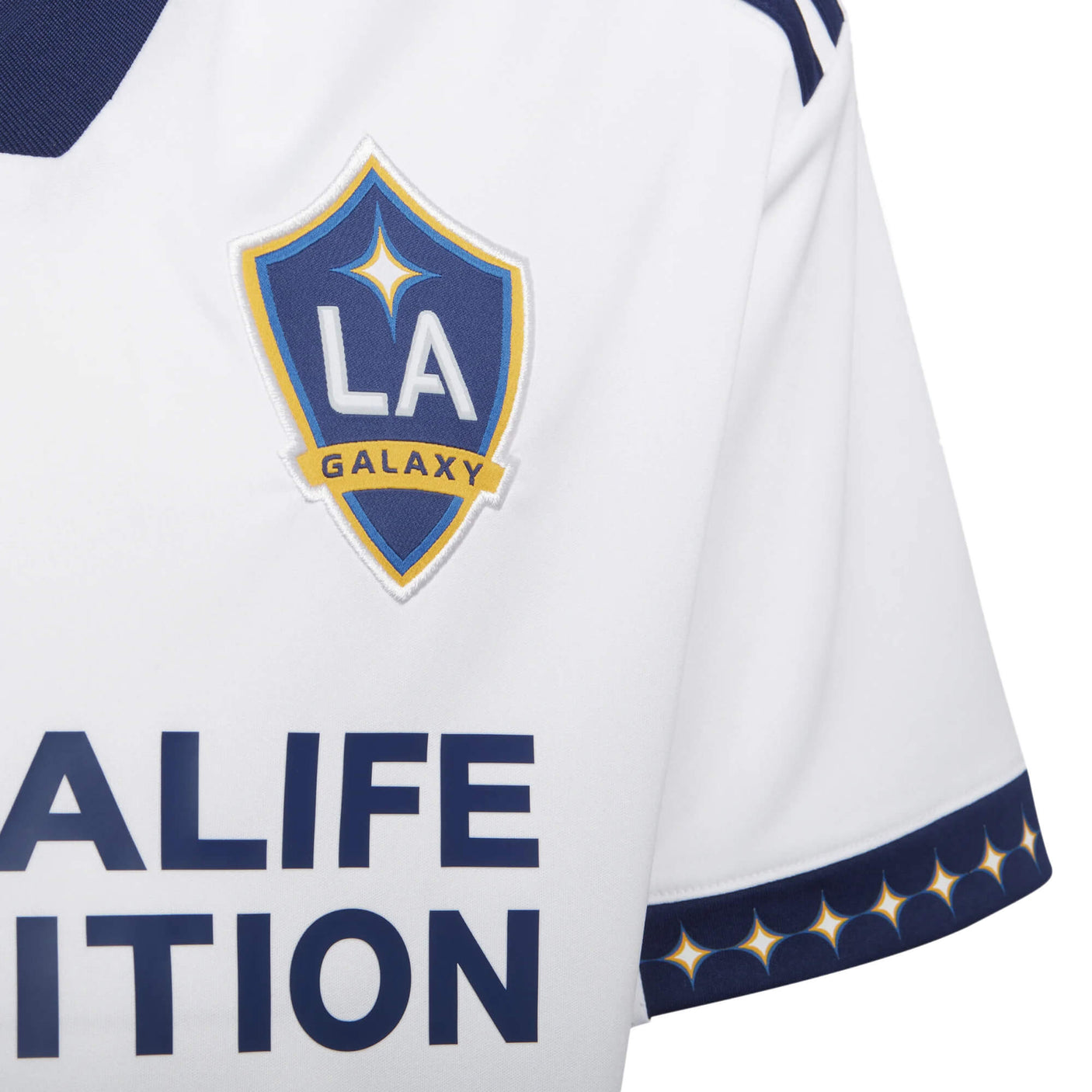 adidas Kids LA Galaxy 2022/23 Home Jersey White/Navy Detail