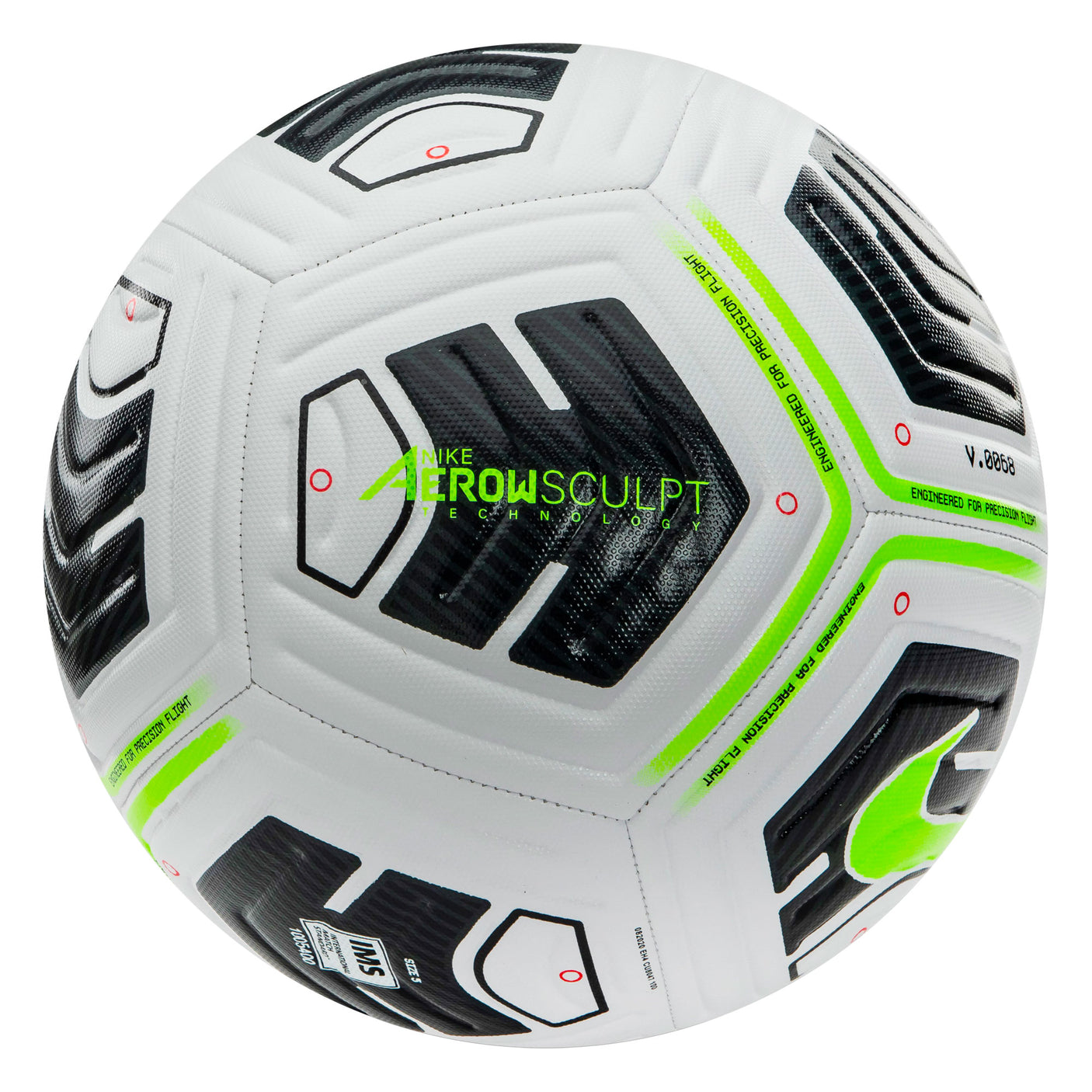 Nike Academy Team Soccer Ball White/Black/Volt Side