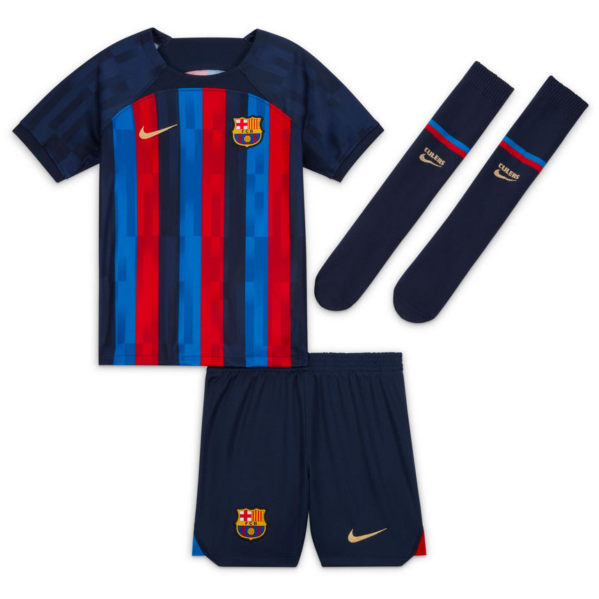 Nike FC Barcelona 2022/23 Home Minikit Obsidian/Seasame Front