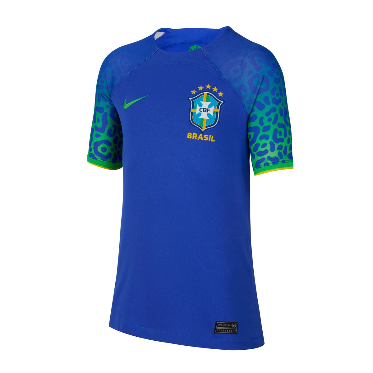 Nike Brazil Neymar Jr. Away Jersey 22/23 (Paramount Blue/Green Spark) Size M