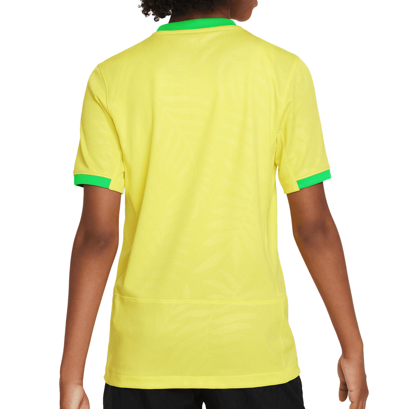Nike Kids Brazil 2023/24 Home Jersey Yellow/Green Back
