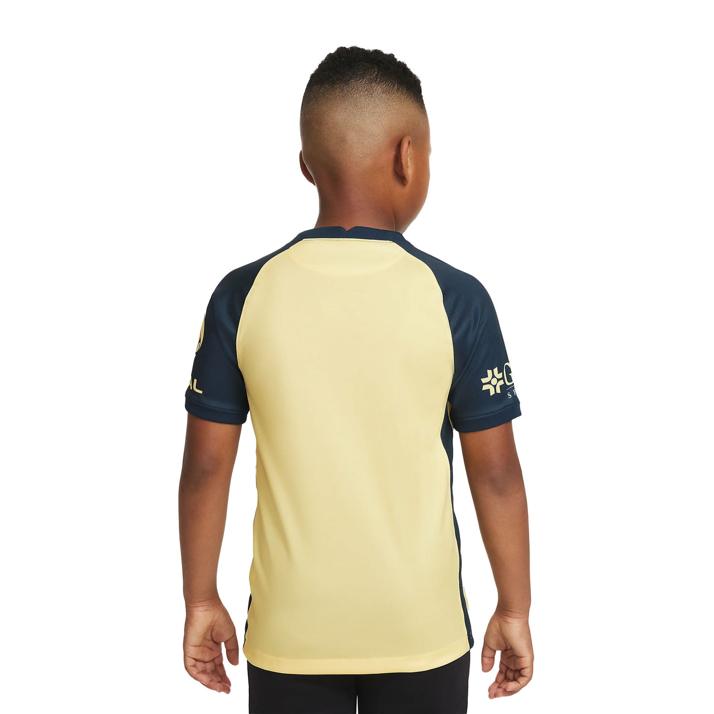 Nike Kids Club America 2021/22 Home Jersey Lemon Chiffon/Armory Navy Back