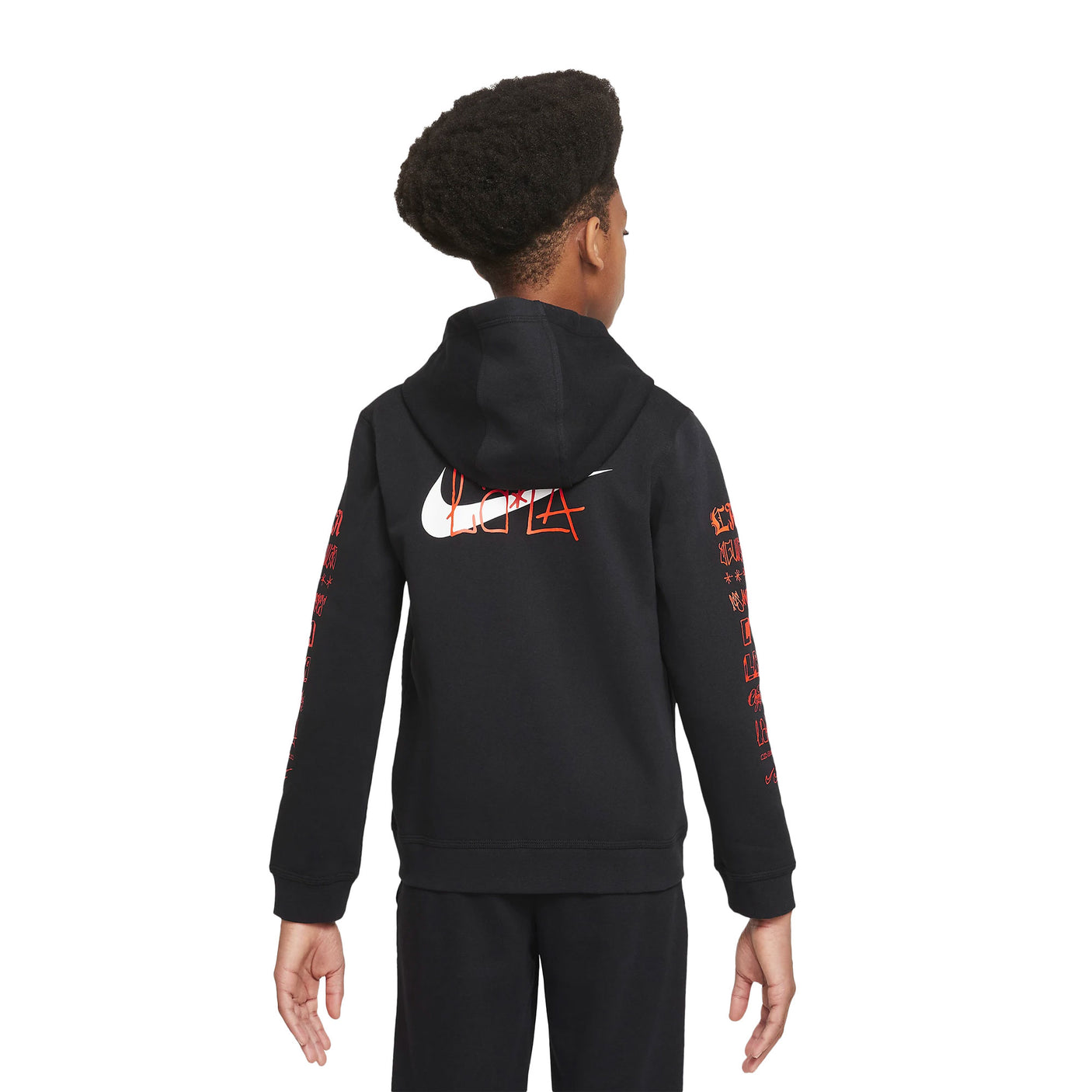Nike Kids Club America 2021/22 Full Zip Hoodie Black/White Back