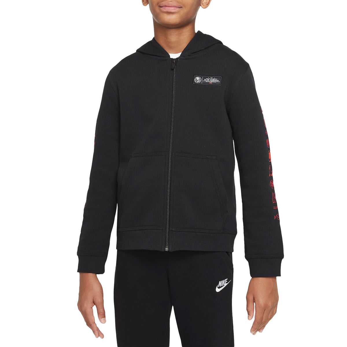 Nike Kids Club America 2021/22 Full Zip Hoodie Black/White