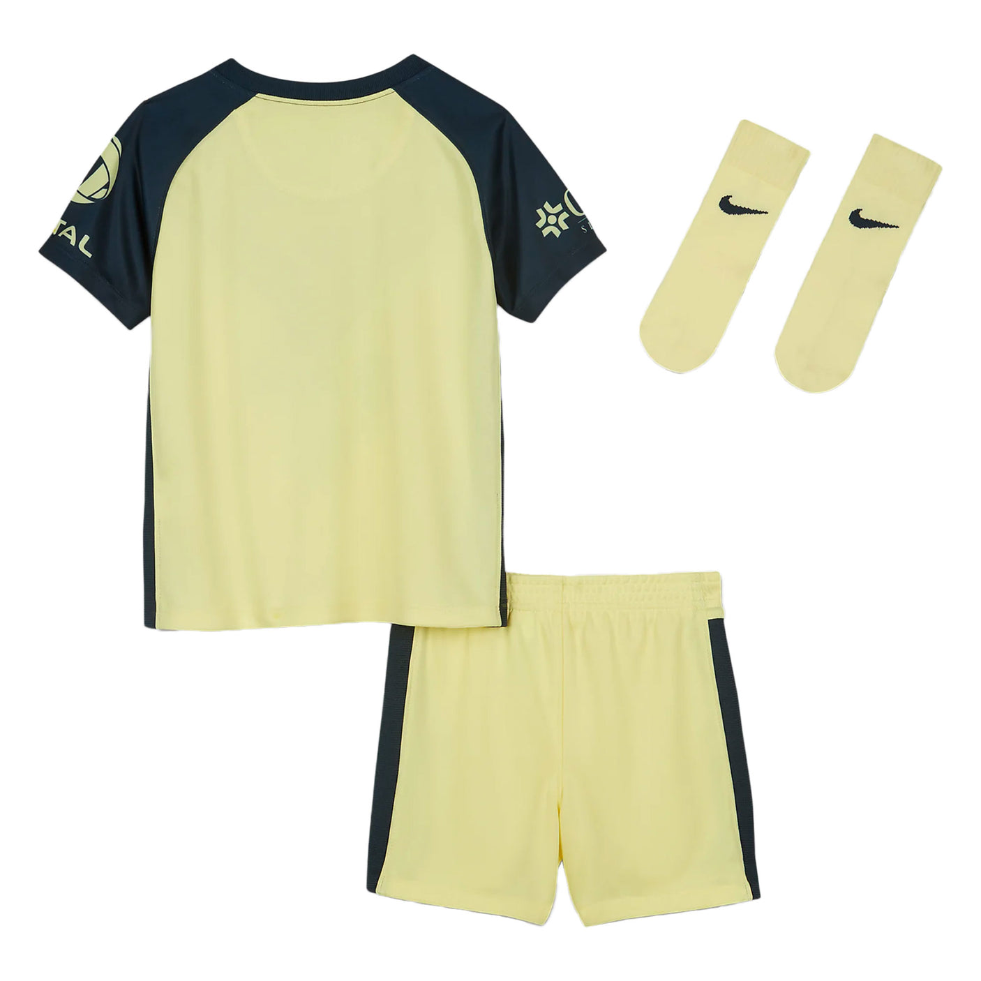 Nike Kids Club America 2021/22 Home Mini Kit Lemon Chiffon/Armory Navy Back