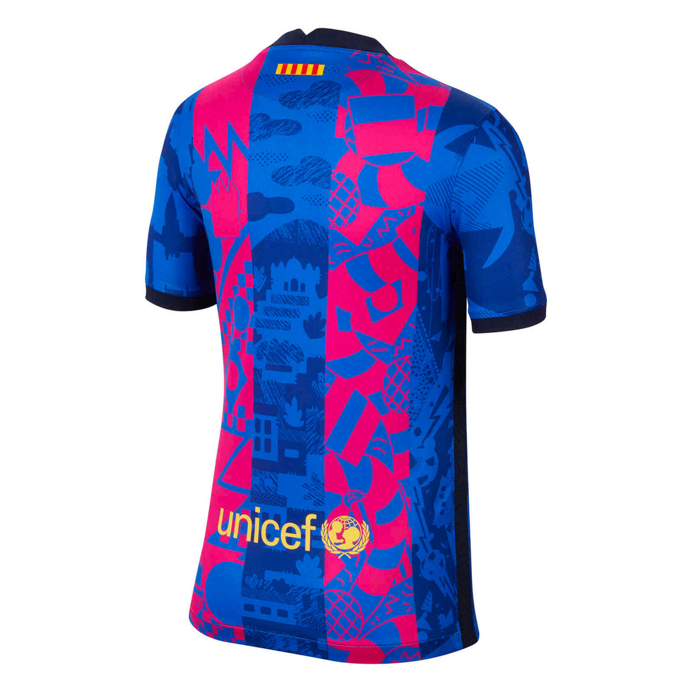 Nike Kids FC Barcelona 2021/22 Third Jersey Hyper Royal/Varsity Maize Back