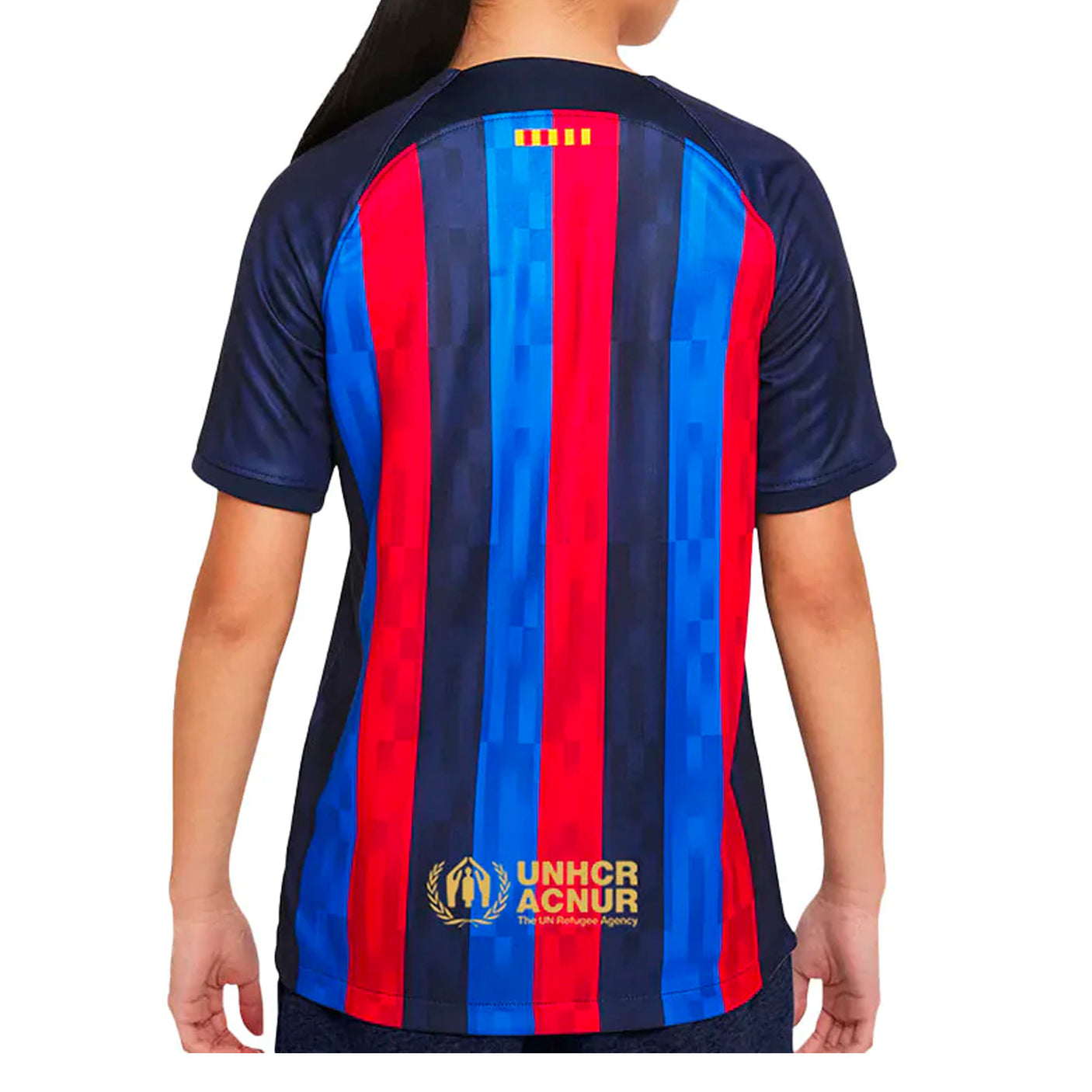 Nike Kids FC Barcelona 2022/23 Home Jersey Obsidian/Sesame Back