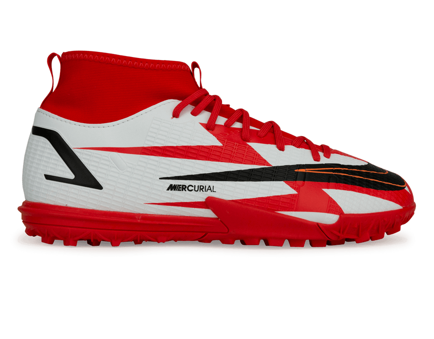 Nike Kids Mercurial Superfly 8 Academy CR7 TF Chile Red/White Front