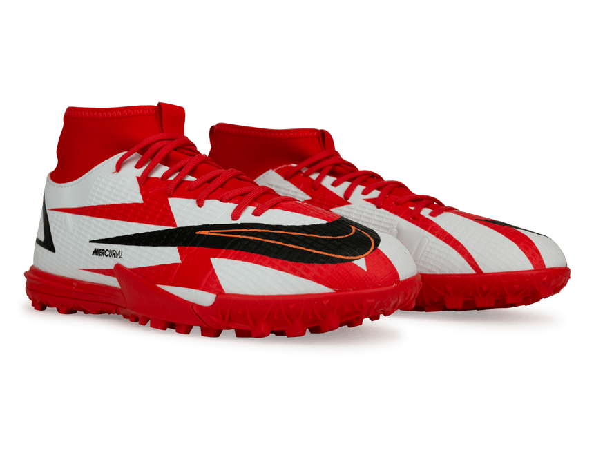 Nike Kids Mercurial Superfly 8 Academy CR7 TF Chile Red/White Together