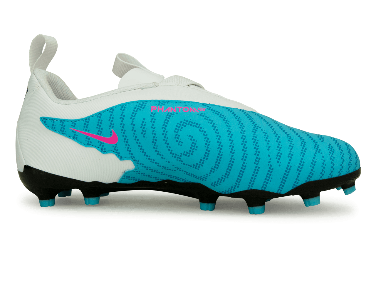 Nike Kids Phantom GX Academy FG/MG Baltic Blue/Pink Blast Side