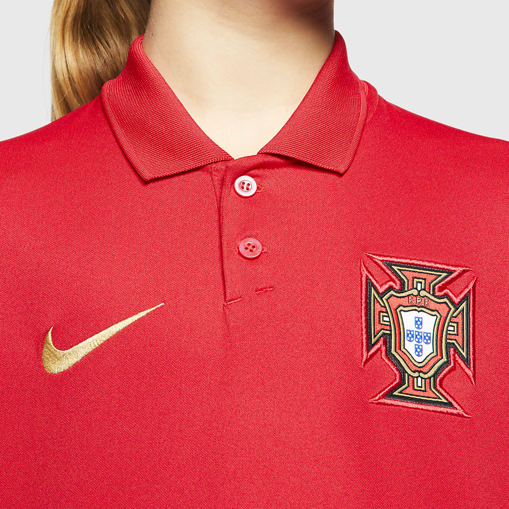 Nike Kids Portugal 20/21 Home Jersey Gym Red/MetallicGold