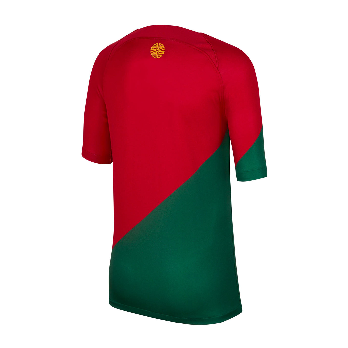 Nike Kids Portugal 2022/23 Home Jersey Pepper Red/Gold Dart Back