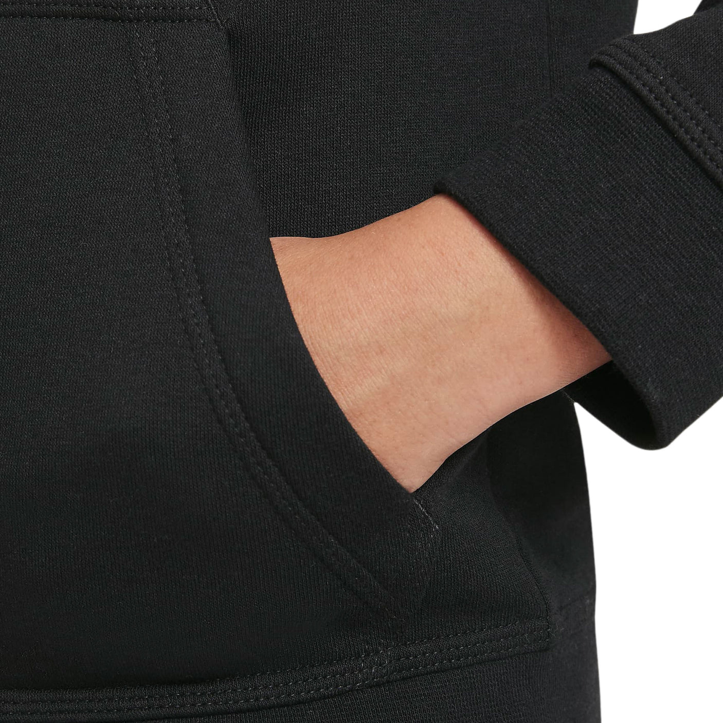 Nike Kids PSG 2021/22 Full Zip Fleece Hoodie Black/Arctic Punch Pocket