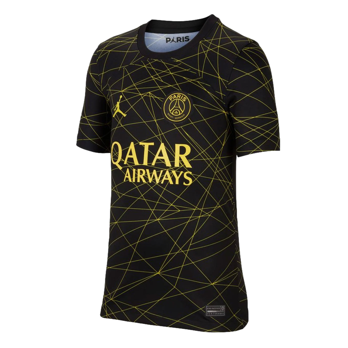 Nike Kids PSG 2022/23 Fourth Jersey Black/Yellow Front