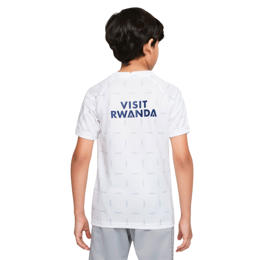 Nike Kids PSG Fourth Pre-Match Training Jersey 2022 Grey/Navy Back