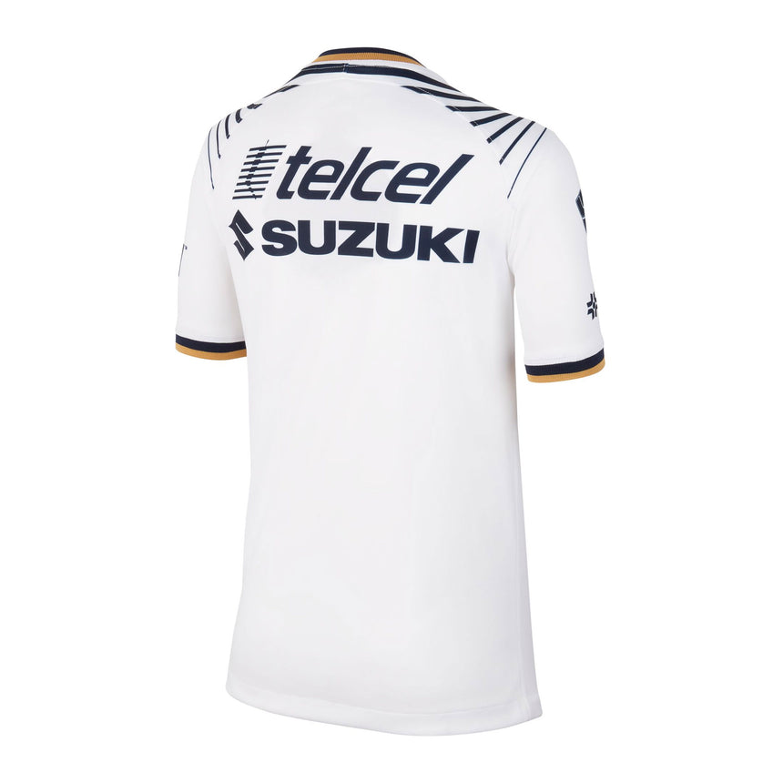 Nike Kids Pumas UNAM 2022/23 Home Jersey White/Gold Back