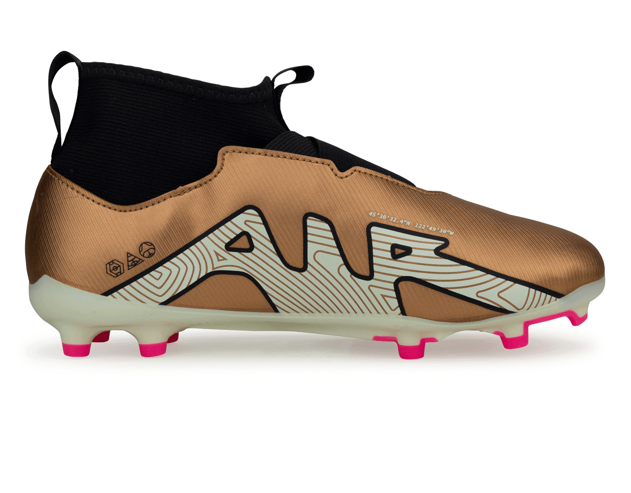 Nike Kids Zoom Mercurial Superfly 9 Academy FG/MG Metallic Copper Side