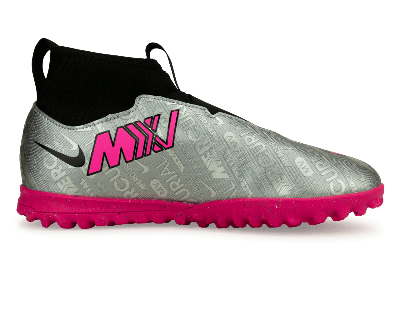 Nike Kids Zoom Mercurial Superfly 9 Academy XXV TF Silver/Black Side