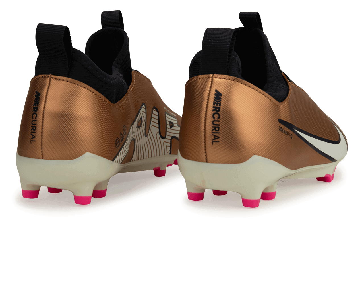Nike Kids Zoom Mercurial Vapor 15 Academy FG/MG Metallic Copper Rear