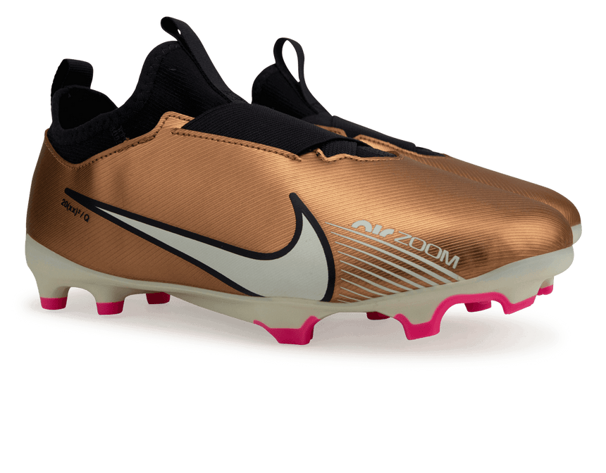 Nike Kids Zoom Mercurial Vapor 15 Academy FG/MG Metallic Copper Together