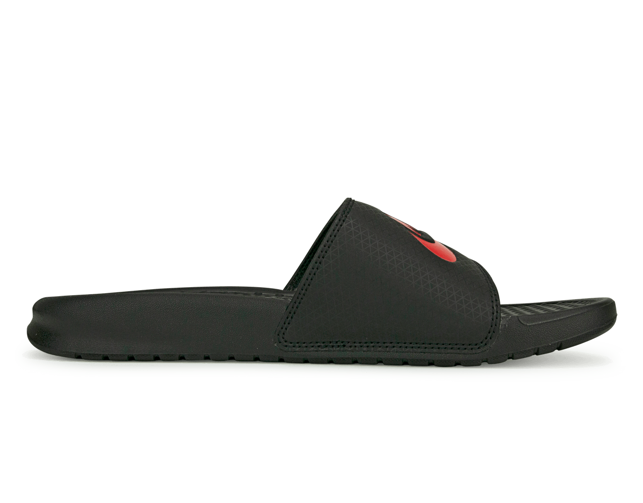 Nike Men's Benassi JDI Sandal Black/Challenge Red Side