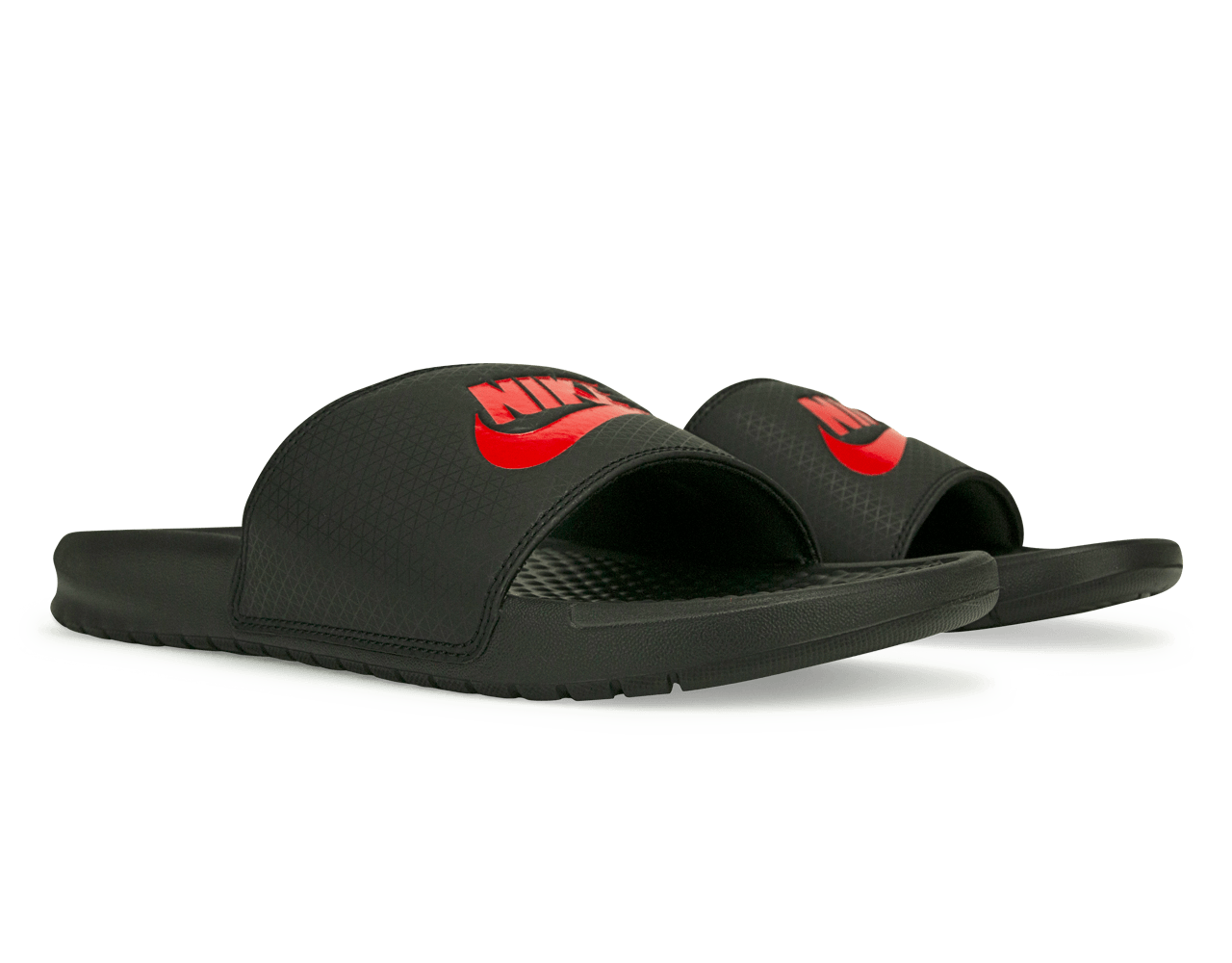 Nike Men's Benassi JDI Sandal Black/Challenge Red Together