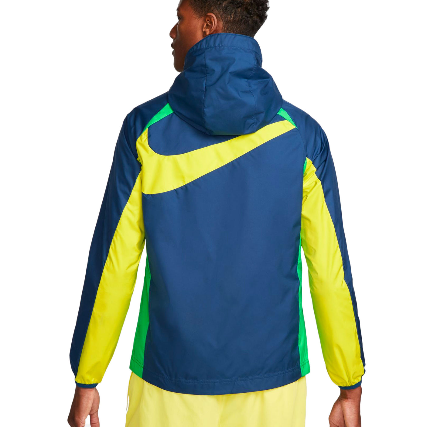 Nike Men's Brazil 2022/23 AWF Full-Zip Up Coastal Blue/Dynamic Yellow Back