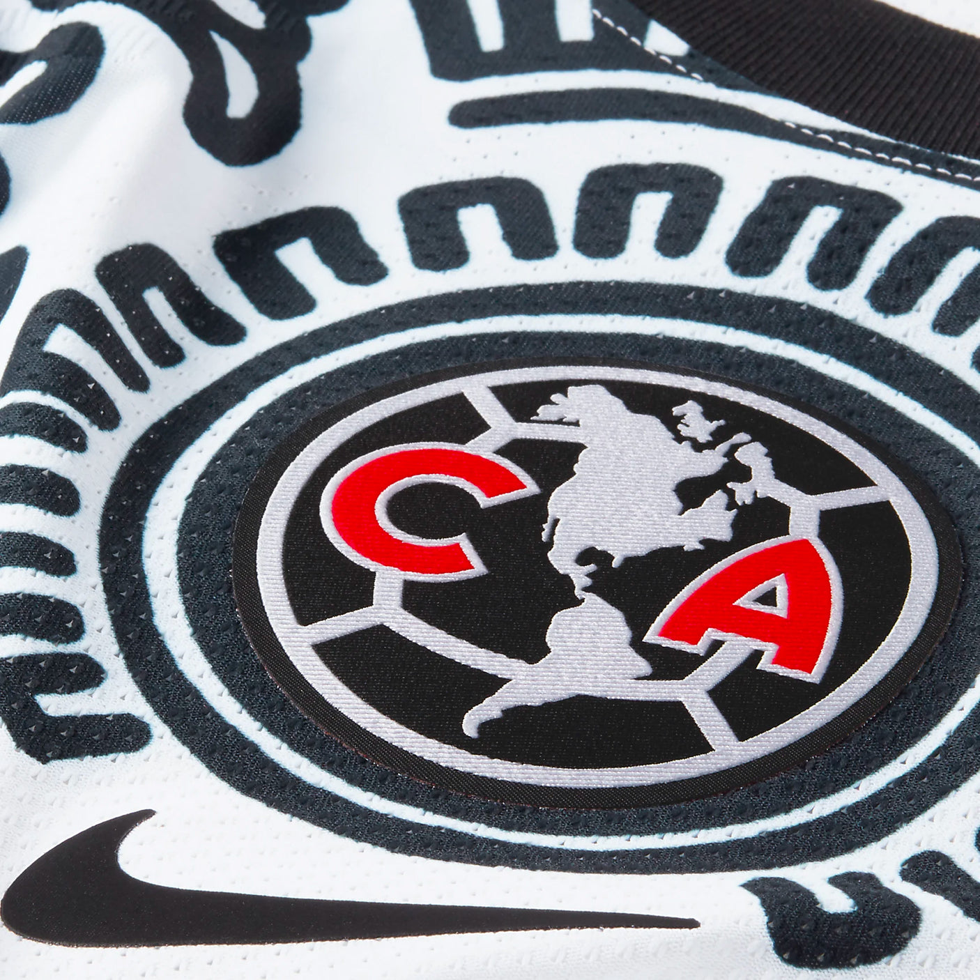 Nike Men's Club America 2021/22 Vapor Match Third Jersey White/Black Front Zoomed Patch