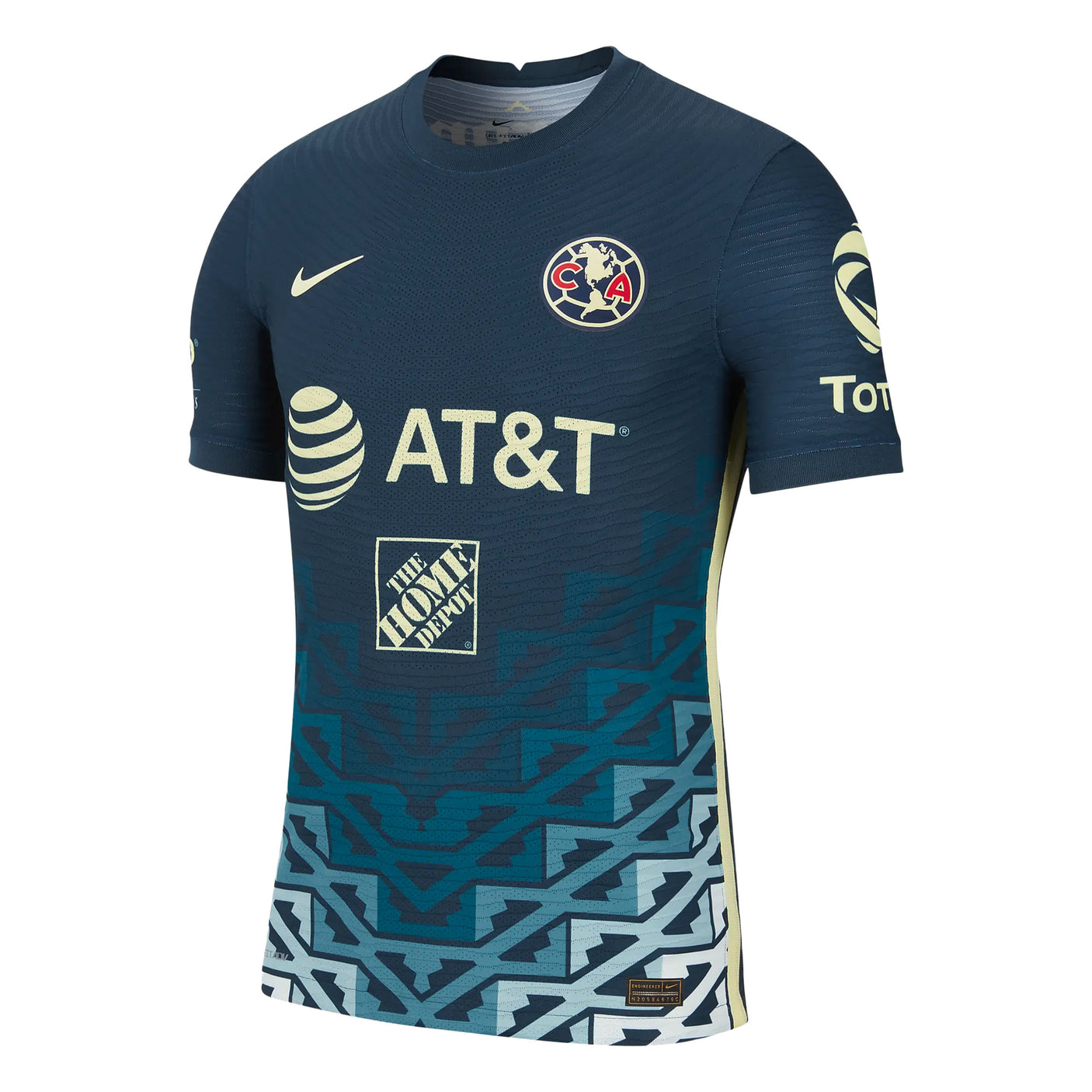Nike Men's Club America 2021/22 Dri-FIT ADV Away Match Jersey Armory Navy/Lemon Chiffon Front